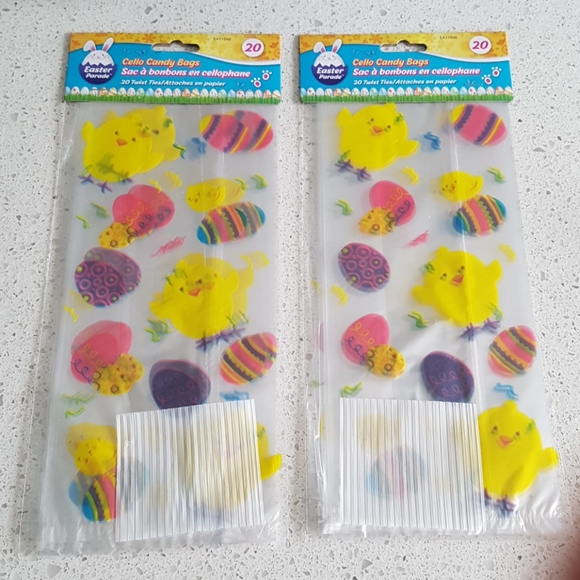 CLEARANCE  60 pcs Happy Easter Bags Clesr Bags Favor Bags Sacs à surprise Pâques - Picture 3 of 4
